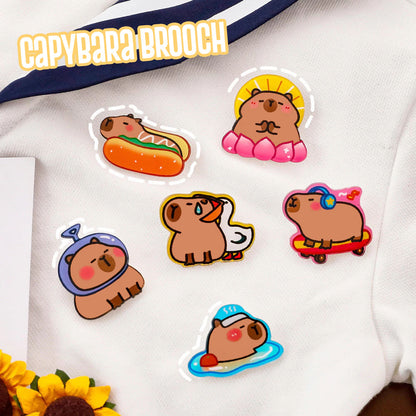 Bros Akrilik Pin Acrylic Capybara Karakter Kartun Lucu Murah