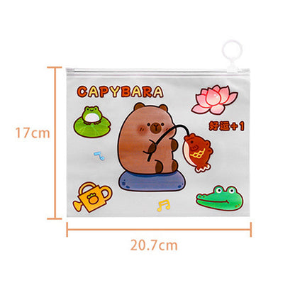 Zipper Bag Aesthetic Capybara Lucu Pouch Pensil Kosmetik Serbaguna DCA2477