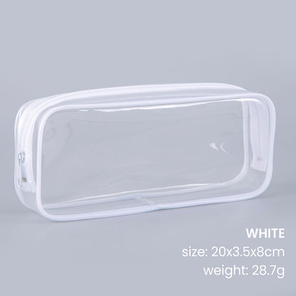 Kotak Pensil Transparan Tempat Penyimpanan Kosmetik Pouch Serbaguna Aesthetic DCA2532