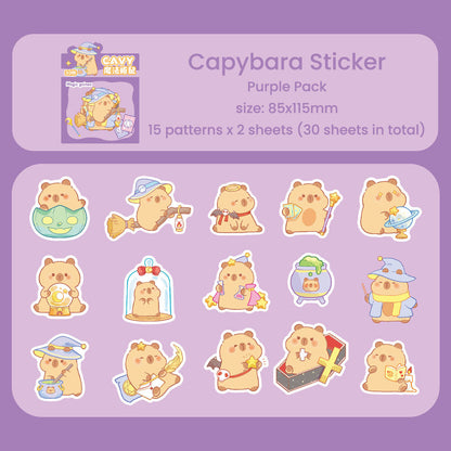 Stiker Capybara Sticker Karakter Kartun Set 30 Pcs DCA2550