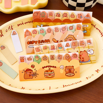 Sticky Notes Capybara 120 Lembar Capybara Lucu Kertas Memo Penanda Pembatas Buku DCA2587