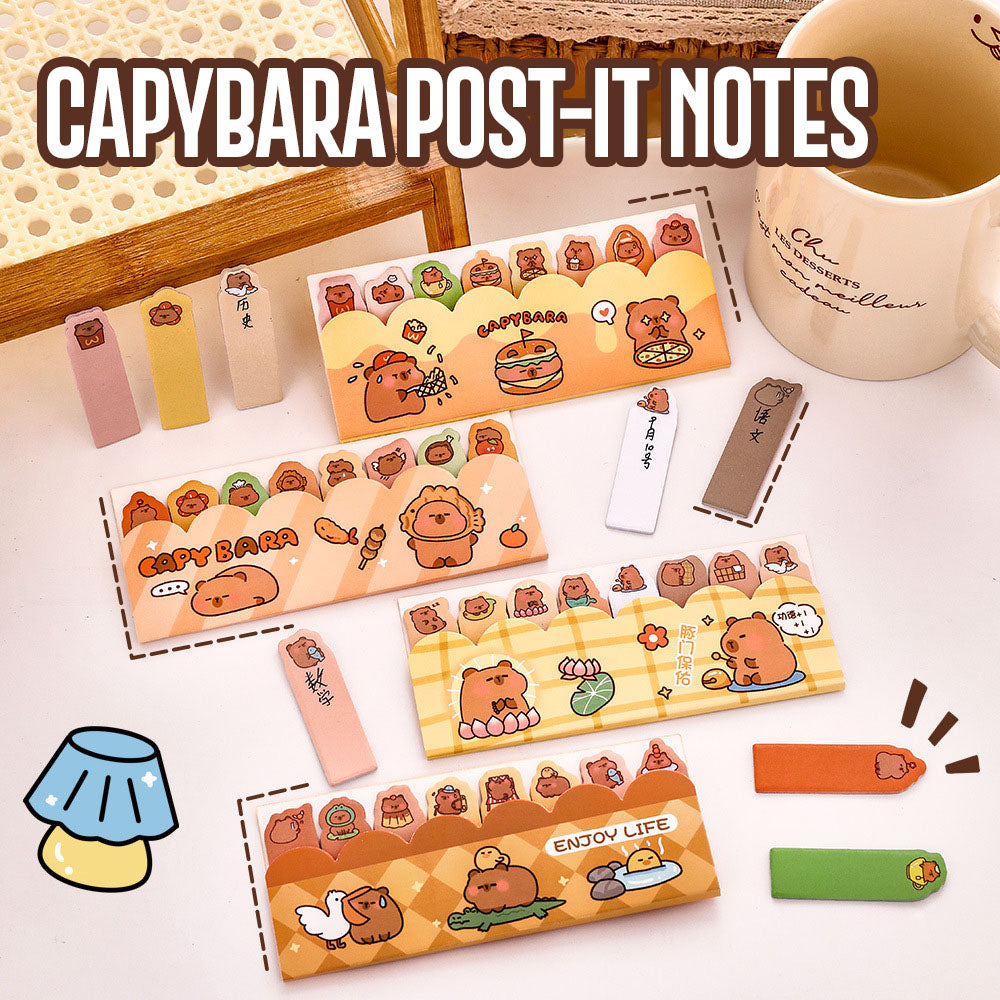 Sticky Notes Capybara 120 Lembar Capybara Lucu Kertas Memo Penanda Pembatas Buku DCA2587