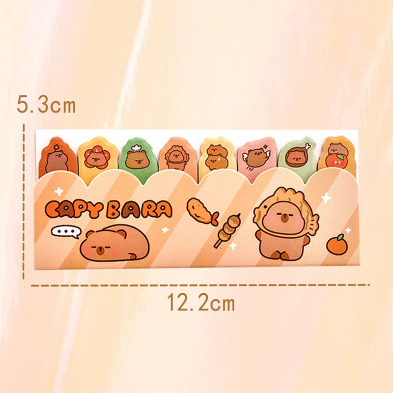 Sticky Notes Capybara 120 Lembar Capybara Lucu Kertas Memo Penanda Pembatas Buku DCA2587