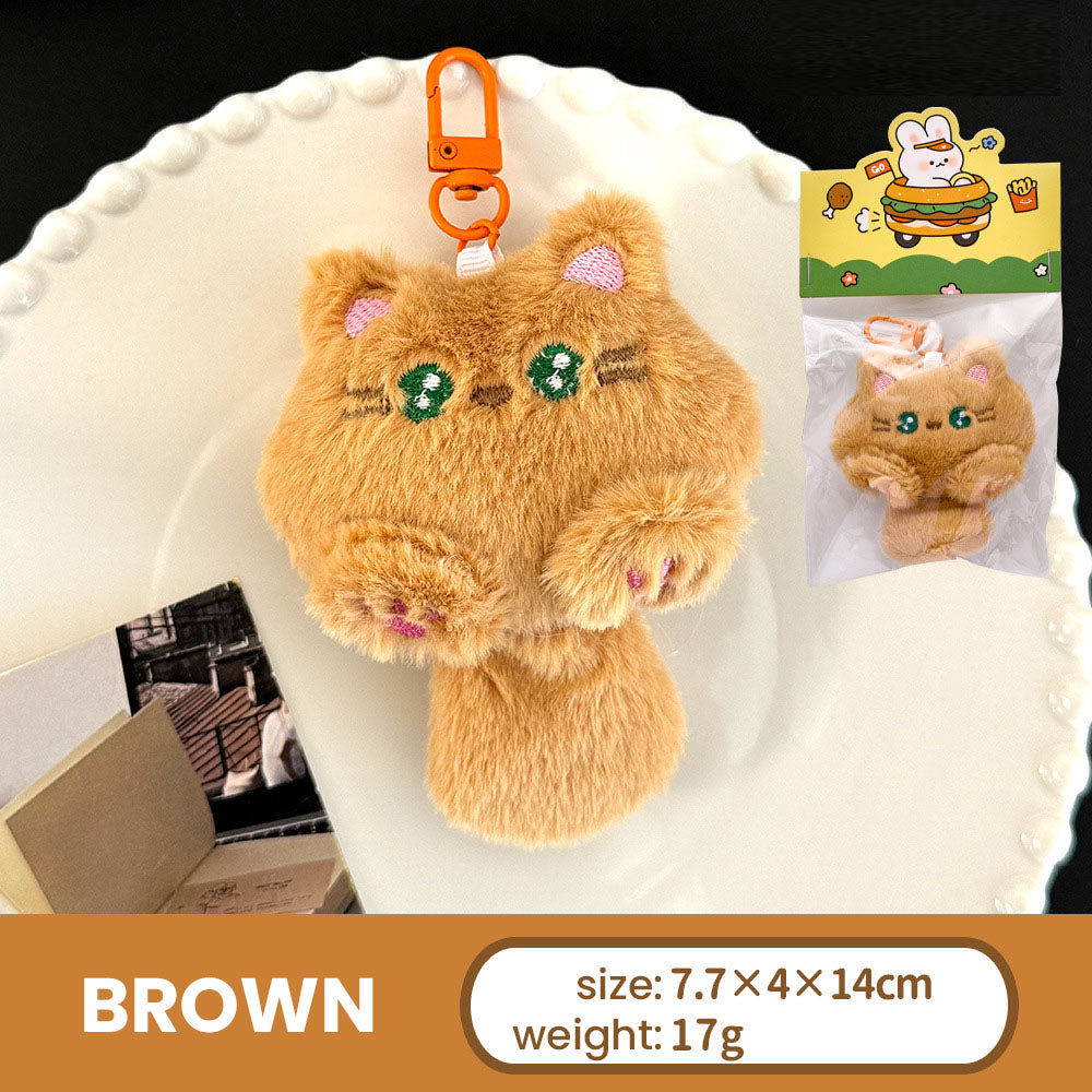Gantungan Kunci Boneka Hewan Lucu Planet Cat Bear Rabbit Tail Keychain DCA2612