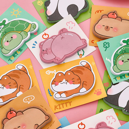 Sticky Notes Memo Pad Lucu Motif Hewan Capybara Kucing Anjing DCA2652