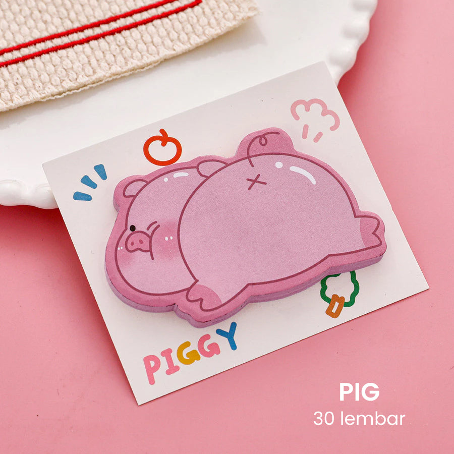 Sticky Notes Memo Pad Lucu Motif Hewan Capybara Kucing Anjing DCA2652