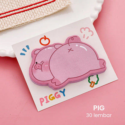 Sticky Notes Memo Pad Lucu Motif Hewan Capybara Kucing Anjing DCA2652