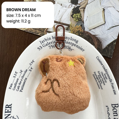 Ganci Boneka Mini Gantungan Kunci Plush Bag Charm Aksesoris Tas Hewan Capybara DCA2831