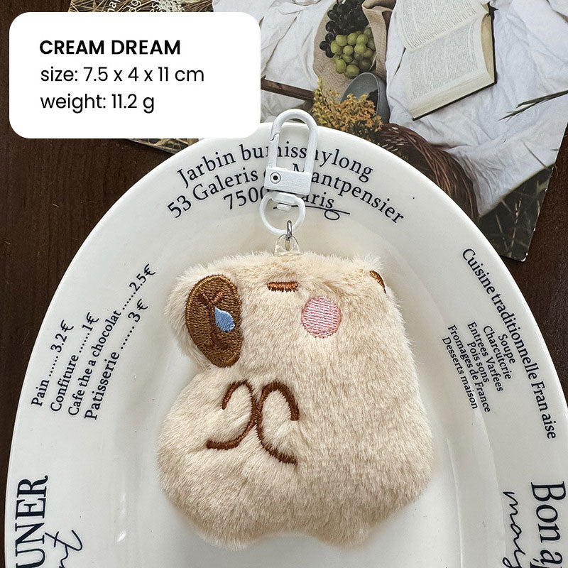 Ganci Boneka Mini Gantungan Kunci Plush Bag Charm Aksesoris Tas Hewan Capybara DCA2831