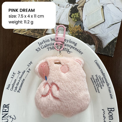 Ganci Boneka Mini Gantungan Kunci Plush Bag Charm Aksesoris Tas Hewan Capybara DCA2831