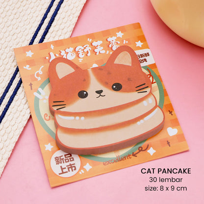 Sticky Notes 30 Lembar Hewan Roti Snack Capybara Lucu Catatan Tempel Aesthetic