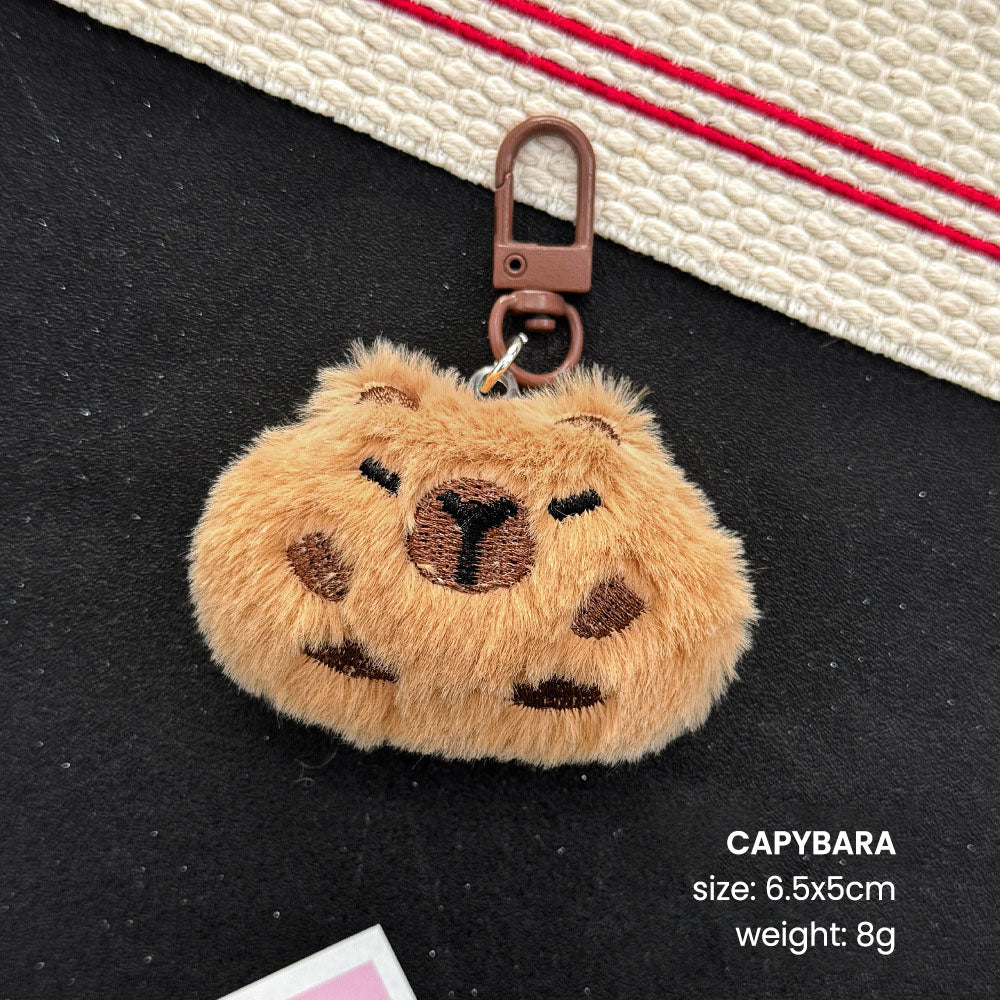 Ganci Boneka Mini Gantungan Kunci Plush Bag Charm Aksesoris Tas Hewan Capybara DCA2831