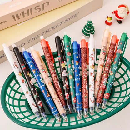 Pulpen Mekanik Natal Bolpoin Christmas Erasable Pen Souvenir Alat Tulis Stationery DCA2840