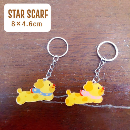 Gantungan Kunci Doggy Panjang Sosis Akrilik UV Print Keychain Acrylic Ganci DCA2862
