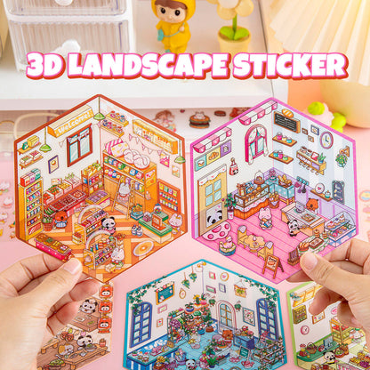 Sticker 3D Decorating Landscaping Creative Activity Mainan Anak Kreatif Stiker Lucu SS3D1