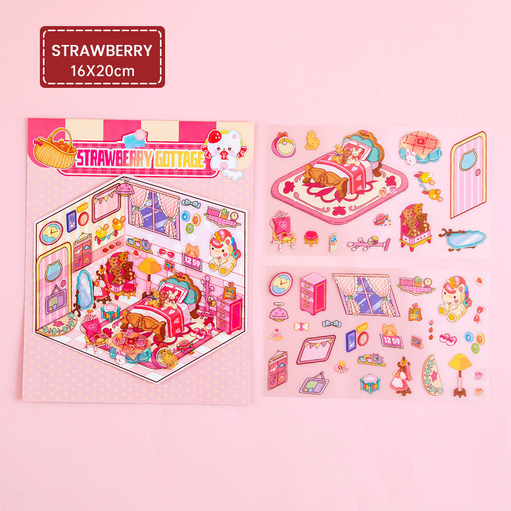 Sticker 3D Decorating Landscaping Creative Activity Mainan Anak Kreatif Stiker Lucu SS3D1