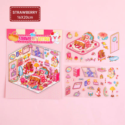 Sticker 3D Decorating Landscaping Creative Activity Mainan Anak Kreatif Stiker Lucu SS3D1