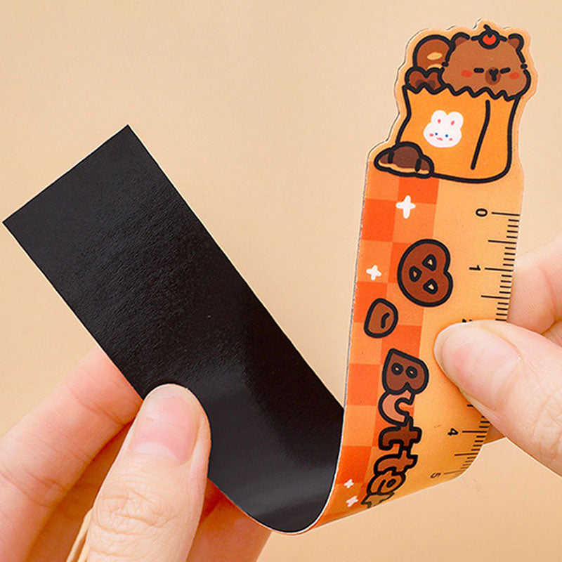 Penggaris Magnet Kartun Capybara 15cm Ruler Bookmark Cute Stationery DCA2915