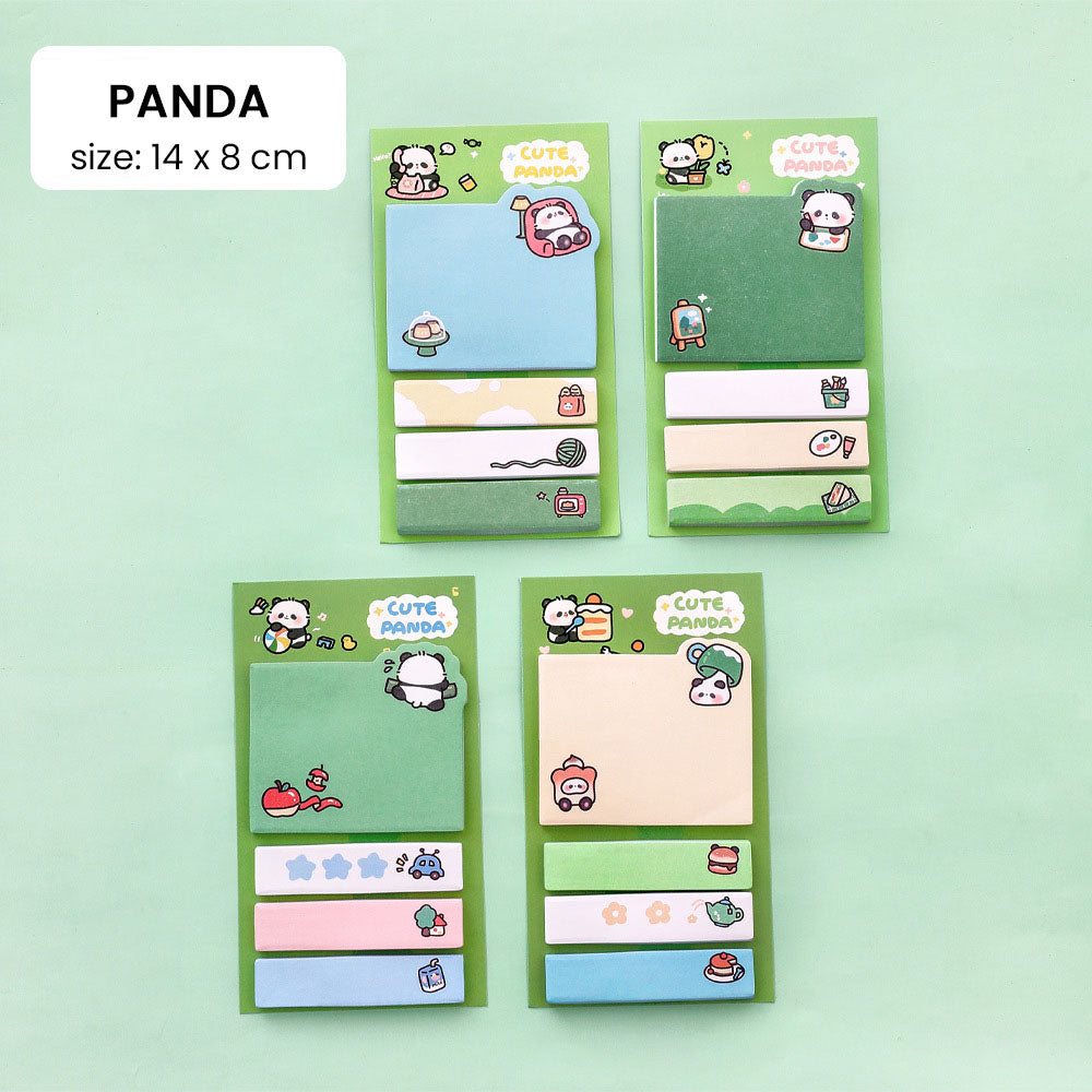 Sticky Notes 80 Lembar Karakter Kartun Lucu Capybara Memo dan Bookmark