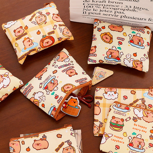 Dompet Koin Lucu Karakter Capybara Mini Pouch Aesthetic Tempat Aksesoris Souvenir DCA3013