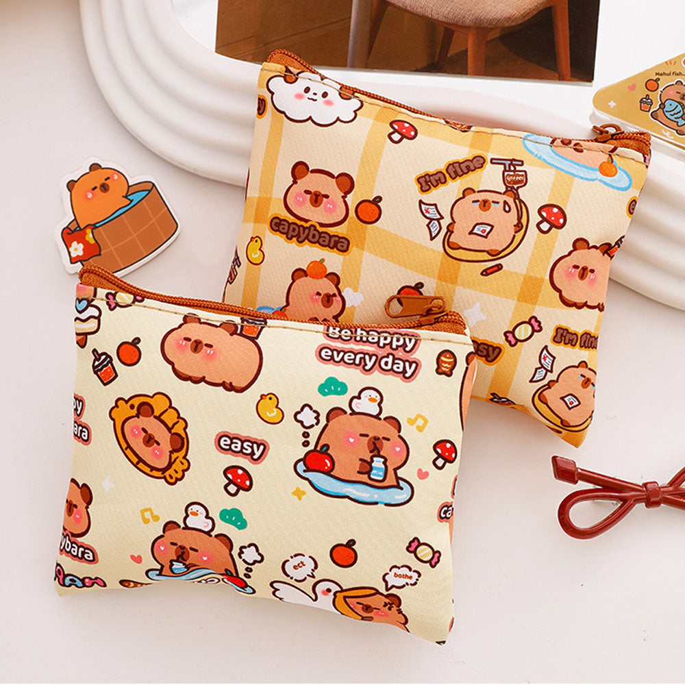 Dompet Koin Lucu Karakter Capybara Mini Pouch Aesthetic Tempat Aksesoris Souvenir DCA3013