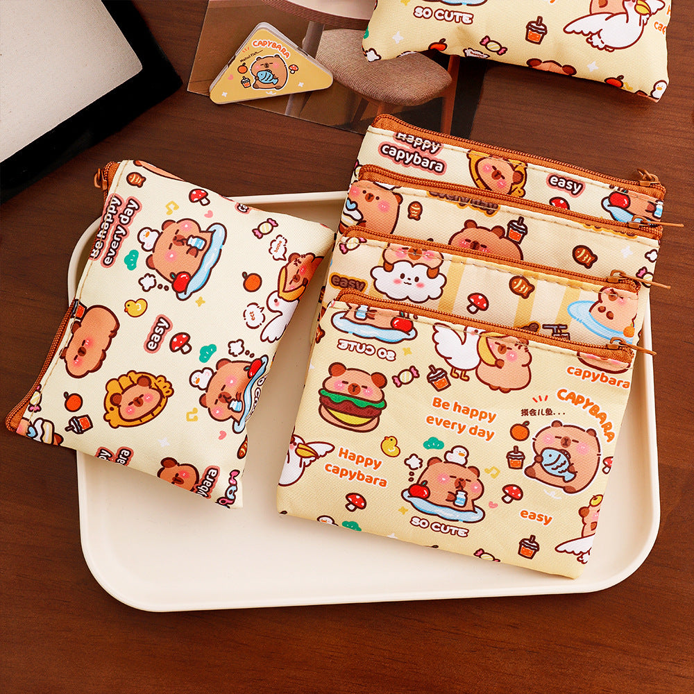 Dompet Koin Lucu Karakter Capybara Mini Pouch Aesthetic Tempat Aksesoris Souvenir DCA3013