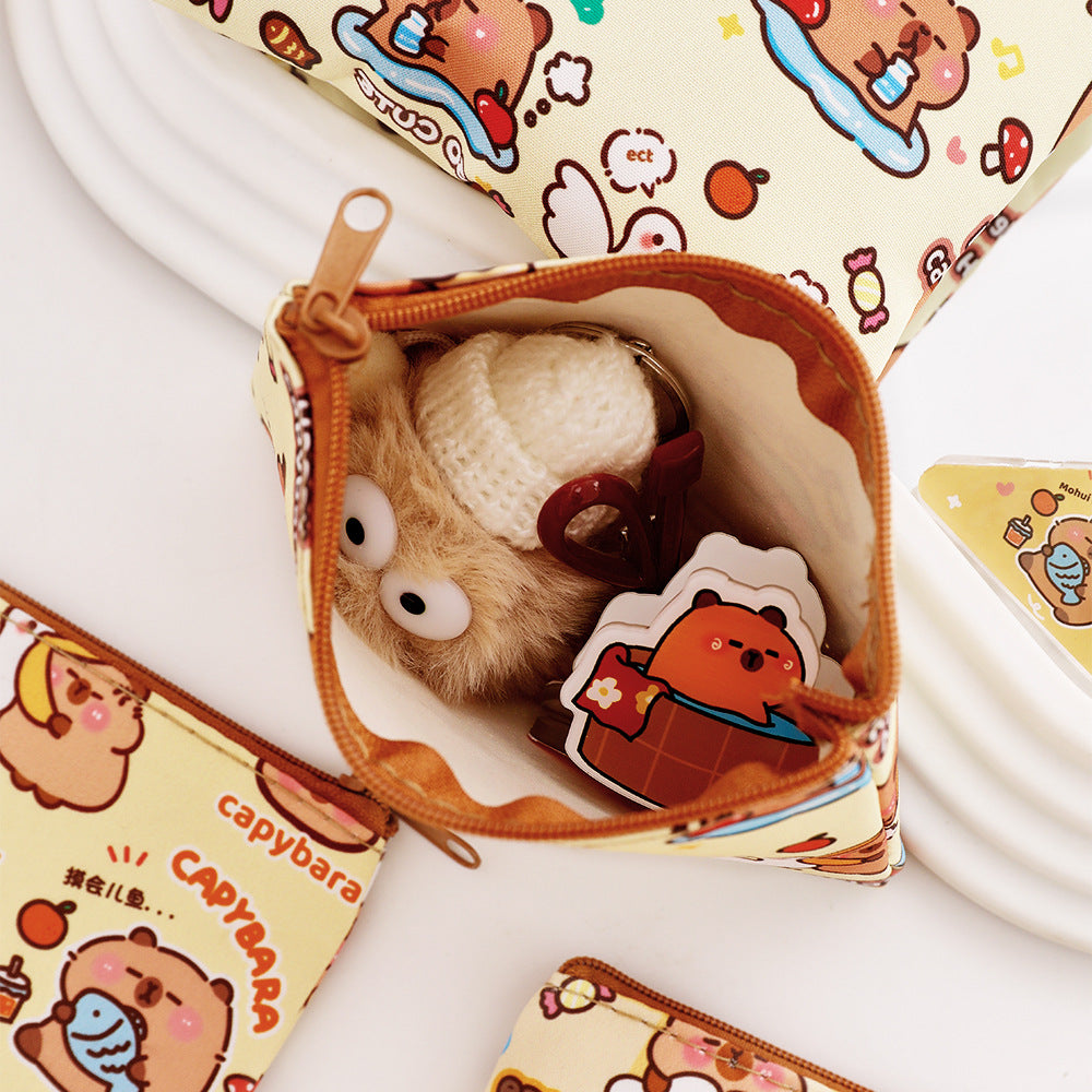 Dompet Koin Lucu Karakter Capybara Mini Pouch Aesthetic Tempat Aksesoris Souvenir DCA3013
