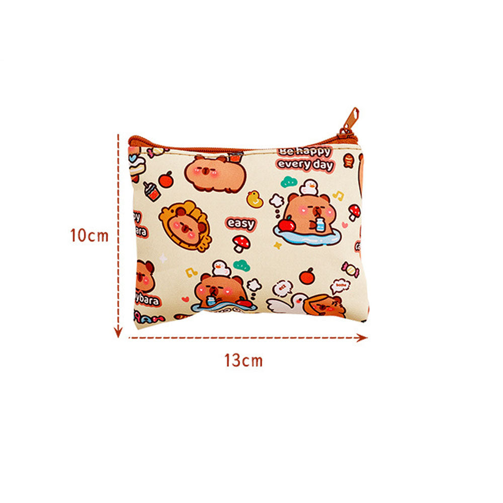 Dompet Koin Lucu Karakter Capybara Mini Pouch Aesthetic Tempat Aksesoris Souvenir DCA3013