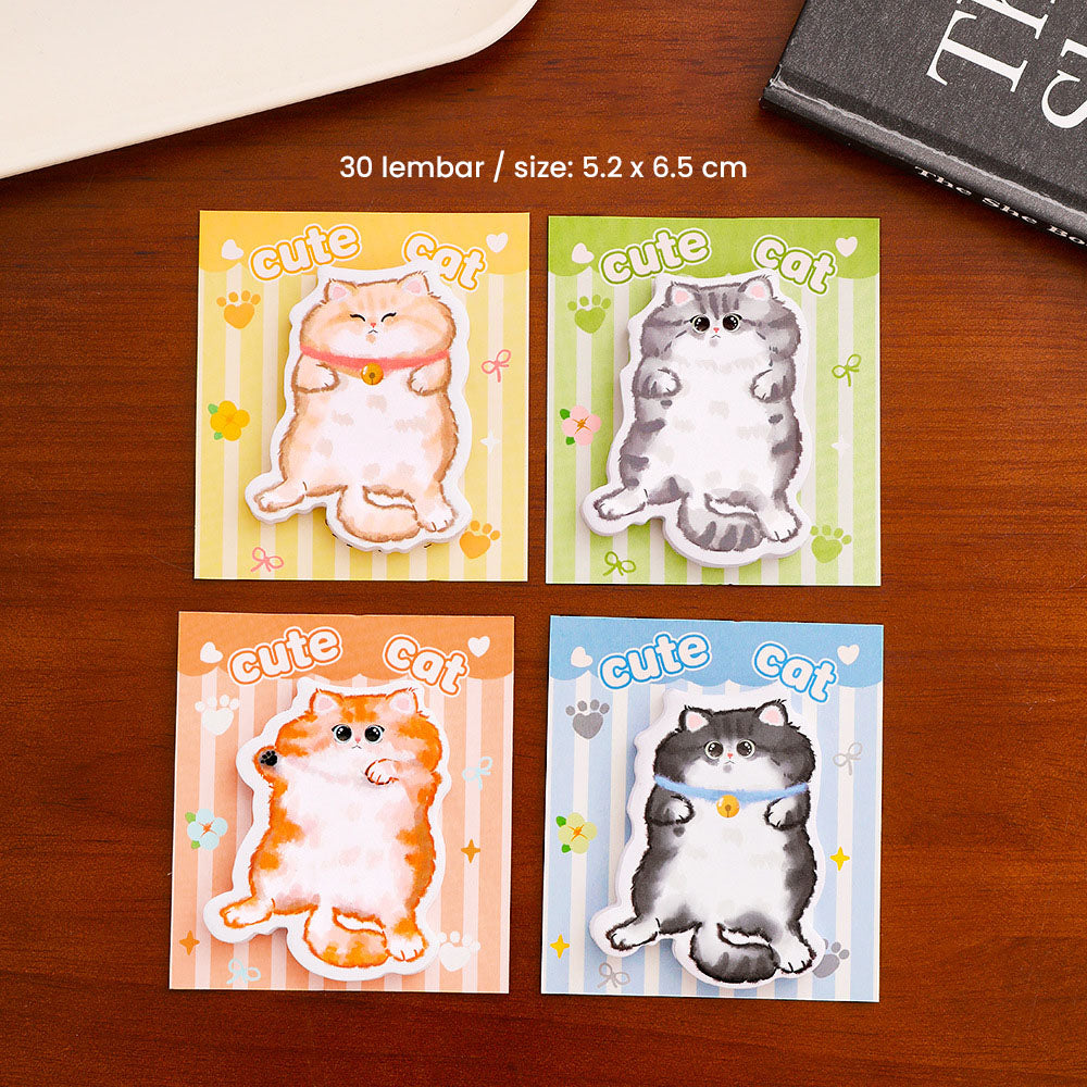 Sticky Notes 30 Lembar Hewan Roti Snack Capybara Lucu Catatan Tempel Aesthetic