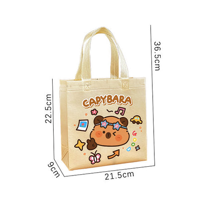 Tote Bag Capybara Tas Ultah Lipat Souvenir Goodie Bag Totebag Lucu Spunbond DCO2164