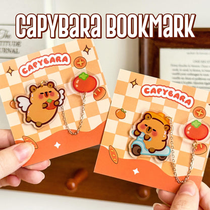 Pembatas Buku Gaya Korea Paper Clip Liontin Metal 4 Musim Souvenir Stationery