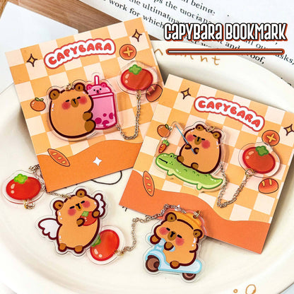 Pembatas Buku Gaya Korea Paper Clip Liontin Metal 4 Musim Souvenir Stationery