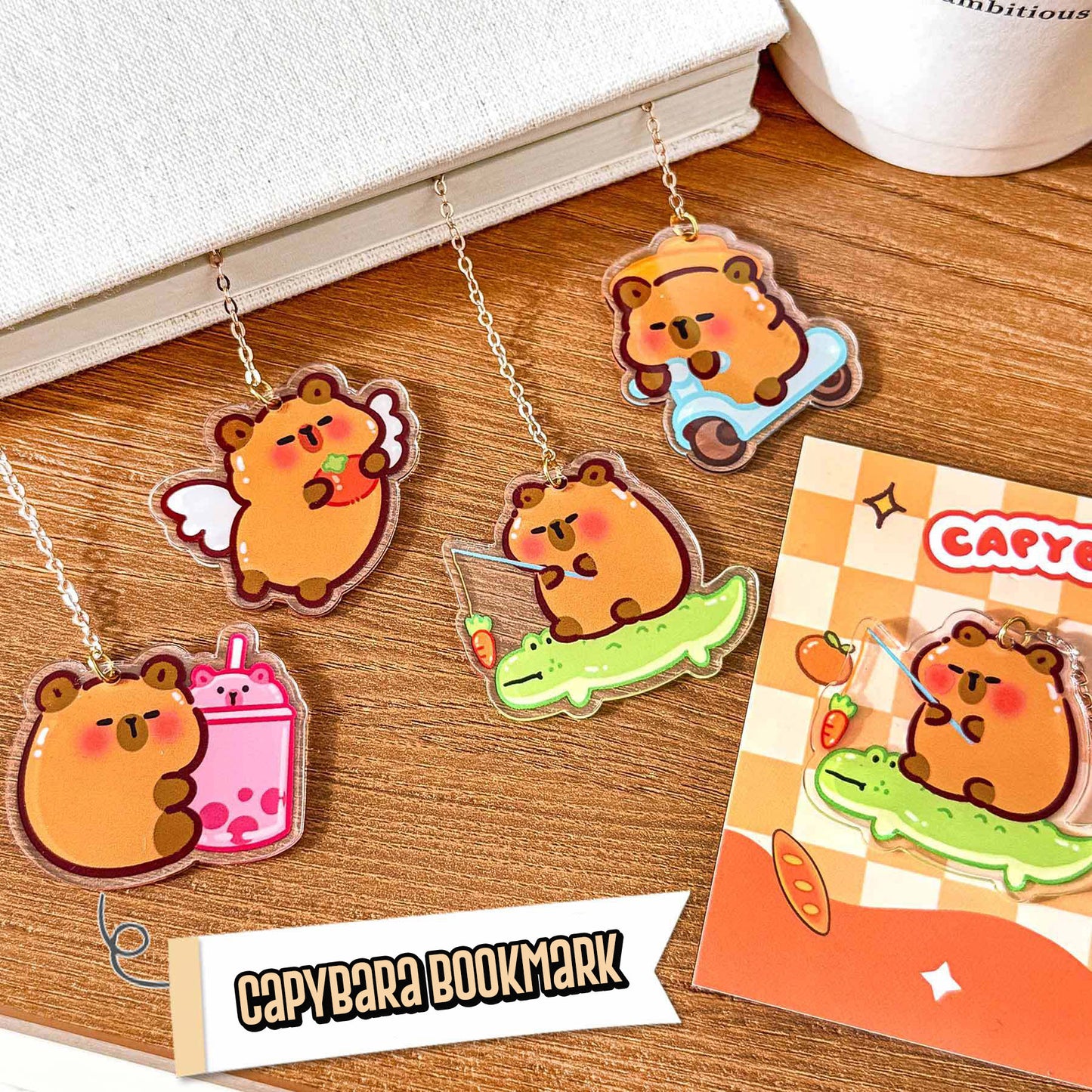 Pembatas Buku Gaya Korea Paper Clip Liontin Metal 4 Musim Souvenir Stationery