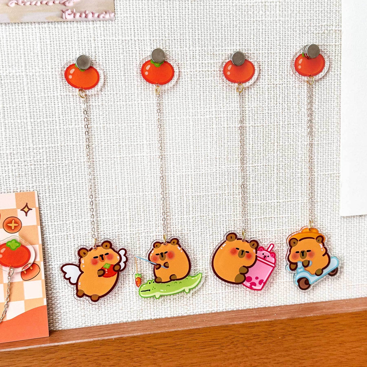 Pembatas Buku Gaya Korea Paper Clip Liontin Metal 4 Musim Souvenir Stationery