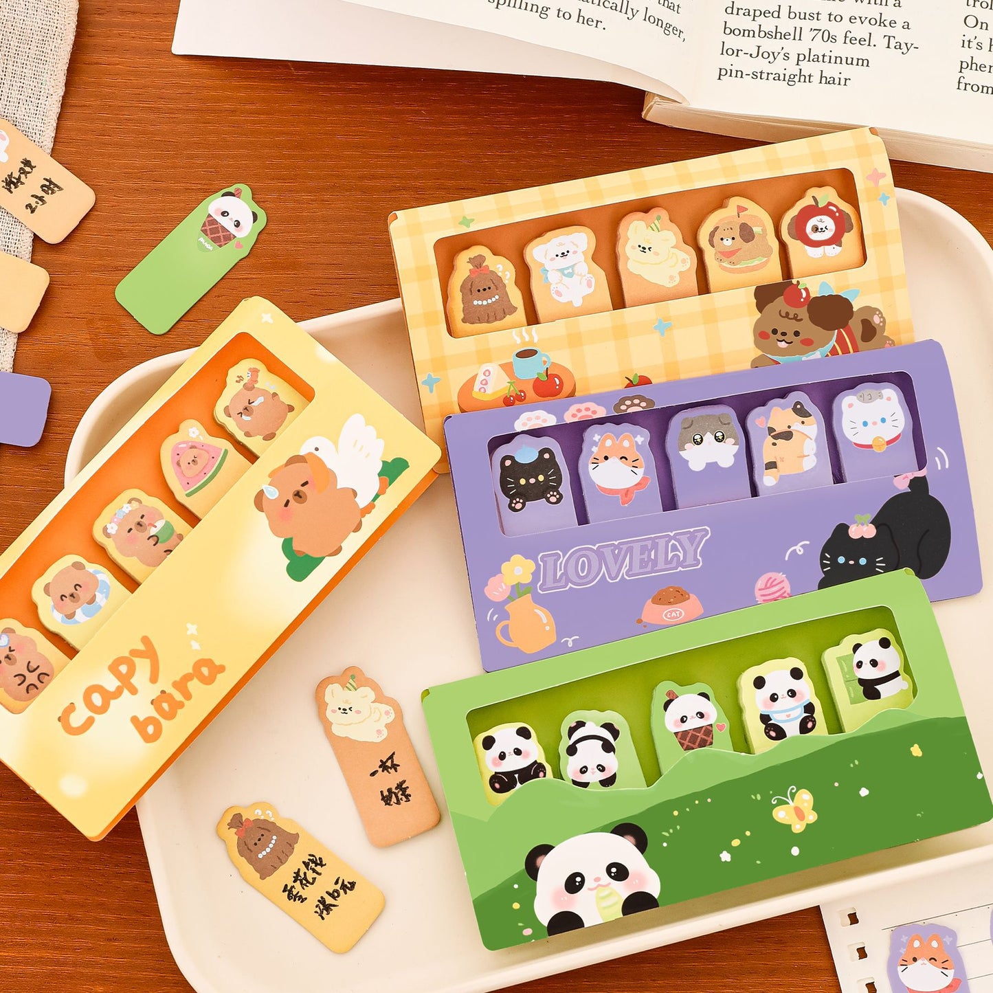 150 lembar Memopad Sticky Notes Memo Pad Catatan Bookmark Penanda Buku Hewan Lucu