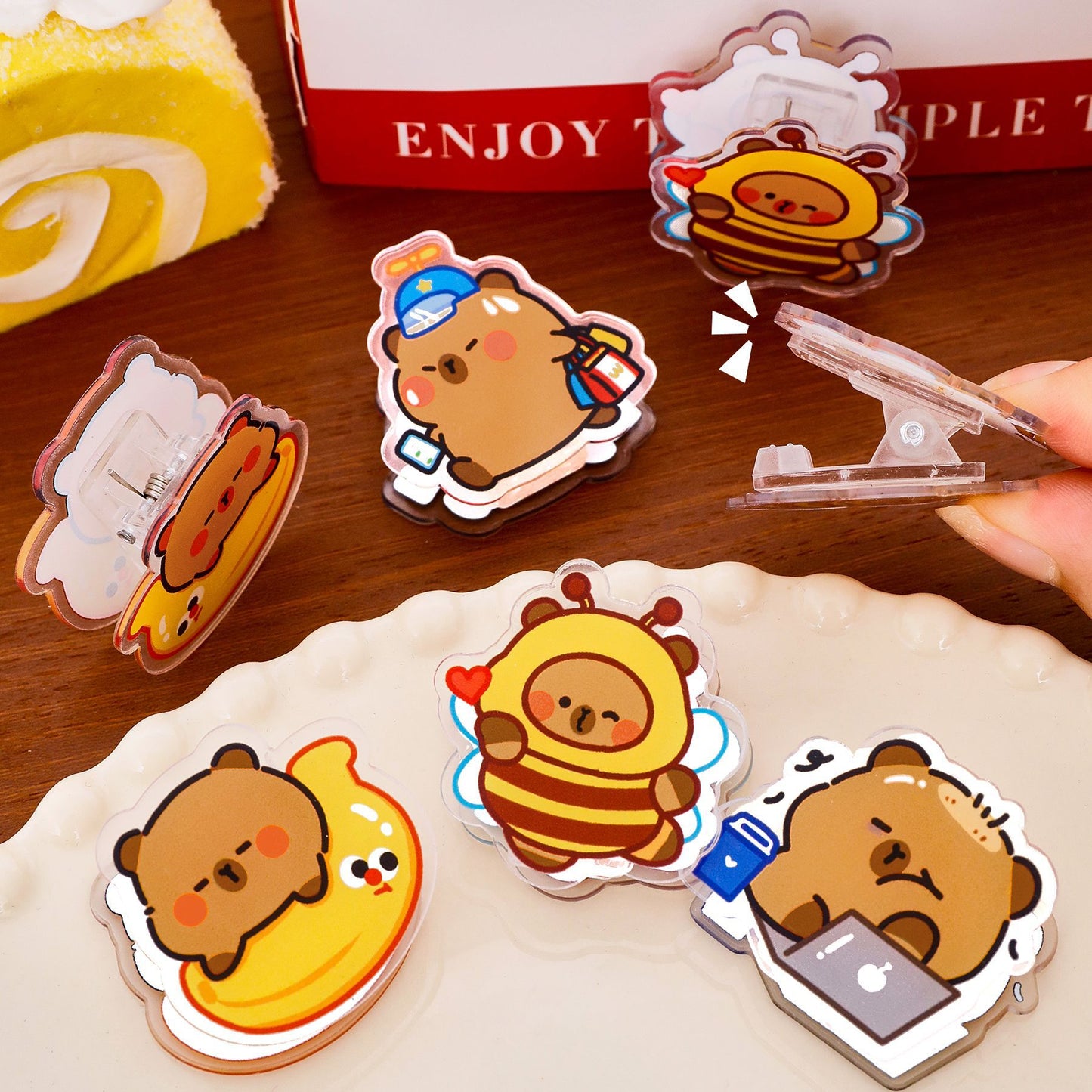 Paper Clip Akrilik Karakter Kartun Bear Lucu Penjepit Beruang