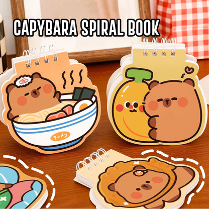 Buku Memo Kecil Spiral Atas Notebook Mini Buku Catatan Kecil Karakter Kartun Lucu Capybara