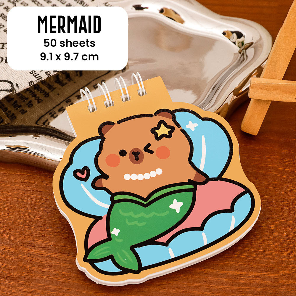 Buku Memo Kecil Spiral Atas Notebook Mini Buku Catatan Kecil Karakter Kartun Lucu Capybara