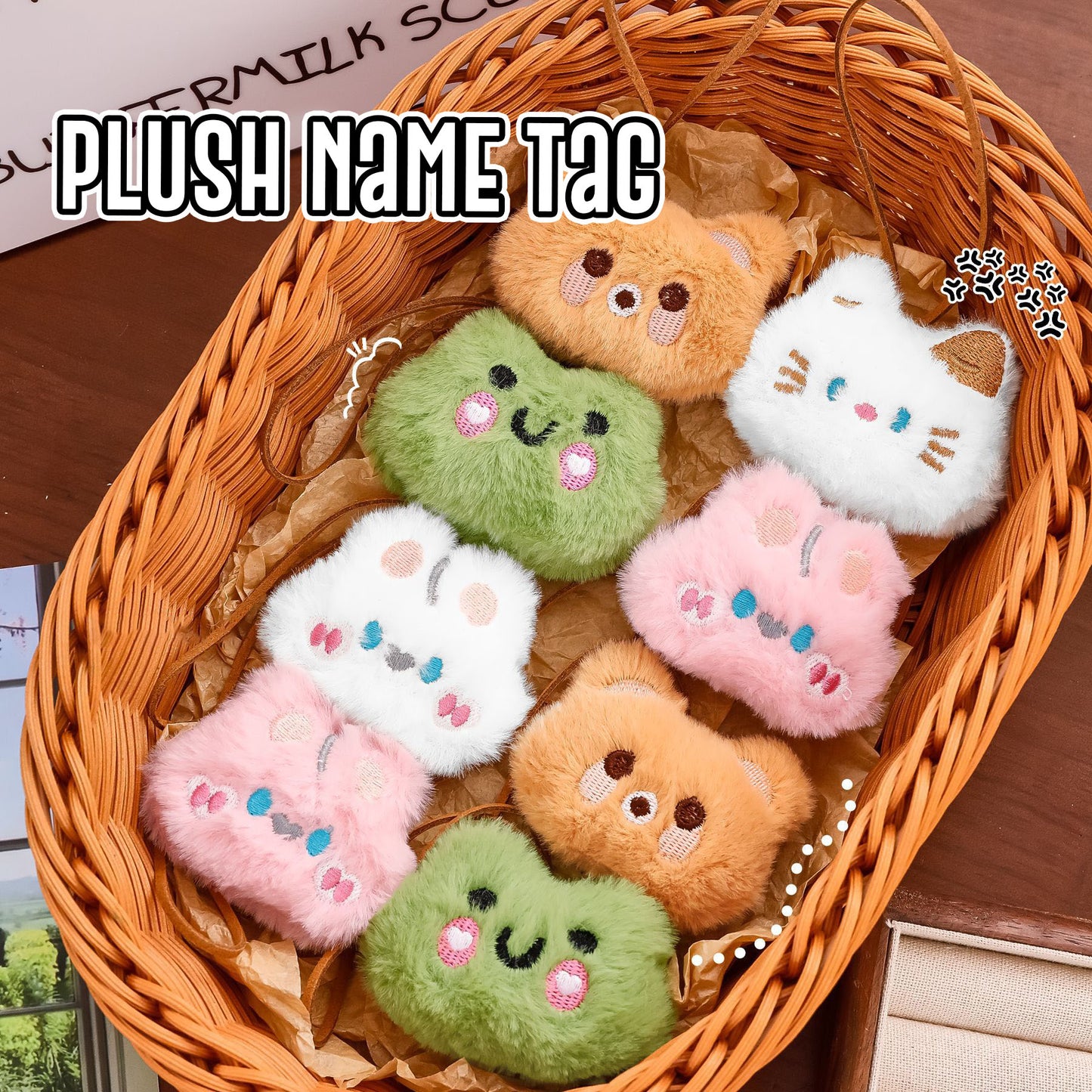 Gantungan Kunci Tas Bentuk Boneka Hewan Bisa Tulis Nama Bag Keychain Nametag