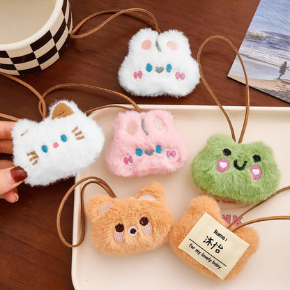 Gantungan Kunci Tas Bentuk Boneka Hewan Bisa Tulis Nama Bag Keychain Nametag
