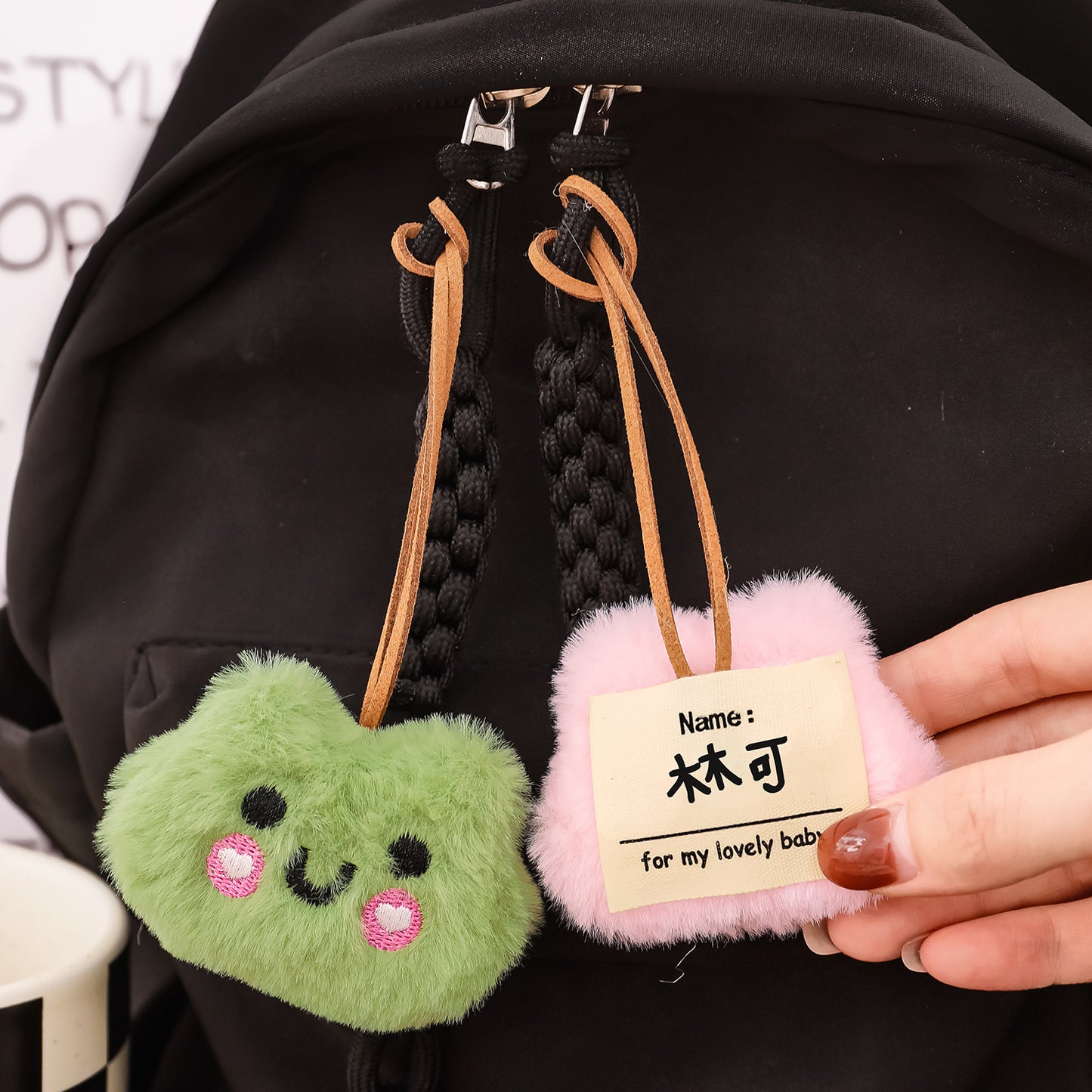 Gantungan Kunci Tas Bentuk Boneka Hewan Bisa Tulis Nama Bag Keychain Nametag