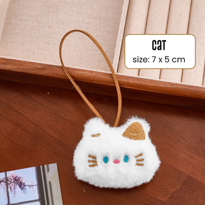 Gantungan Kunci Tas Bentuk Boneka Hewan Bisa Tulis Nama Bag Keychain Nametag