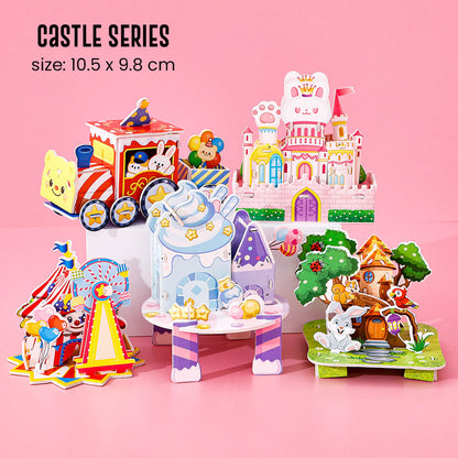 Puzzle DIY 3D Castle Farm Zoo Foam Mainan Edukasi Anak