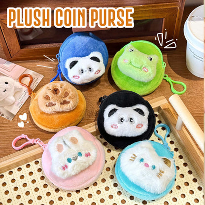 Dompet Bulat Boneka Animal Hewan Lucu Capybara Topi Karakter Pouch Koin MCE1782