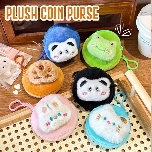 Dompet Bulat Boneka Animal Hewan Lucu Capybara Topi Karakter Pouch Koin MCE1782