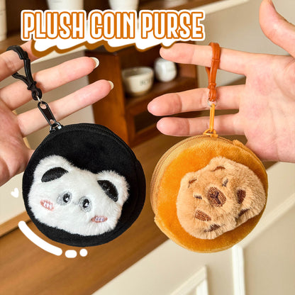 Dompet Bulat Boneka Animal Hewan Lucu Capybara Topi Karakter Pouch Koin MCE1782