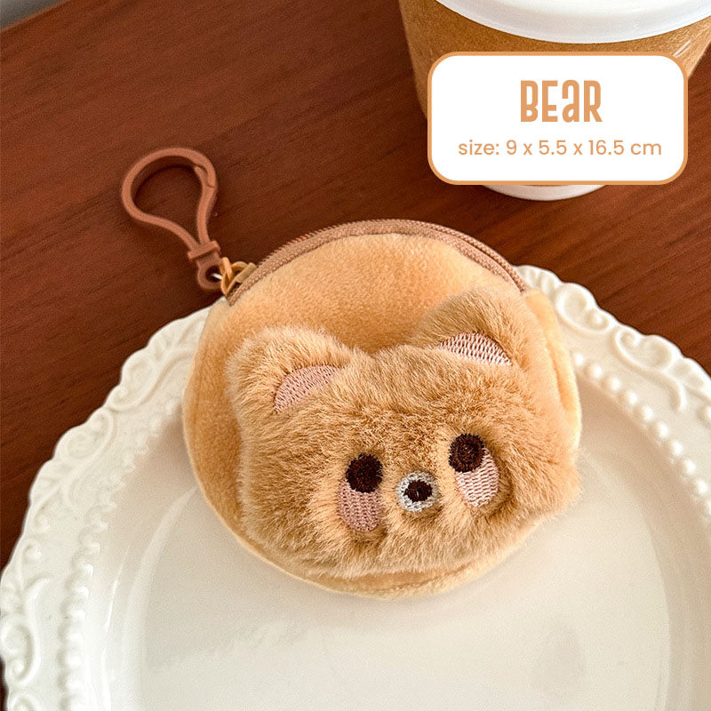 Dompet Bulat Boneka Animal Hewan Lucu Capybara Topi Karakter Pouch Koin MCE1782