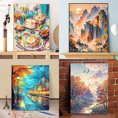 [30x40] Paint By Number Painting By Numbers Kit DIY Digital Oil Lukisan Canvas Scenery 5