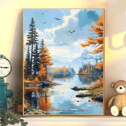 [30x40] Paint By Number Painting By Numbers Kit DIY Digital Oil Lukisan Canvas Scenery