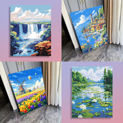 [30x40] Paint By Number Painting By Numbers Kit DIY Digital Oil Lukisan Canvas Scenery 3